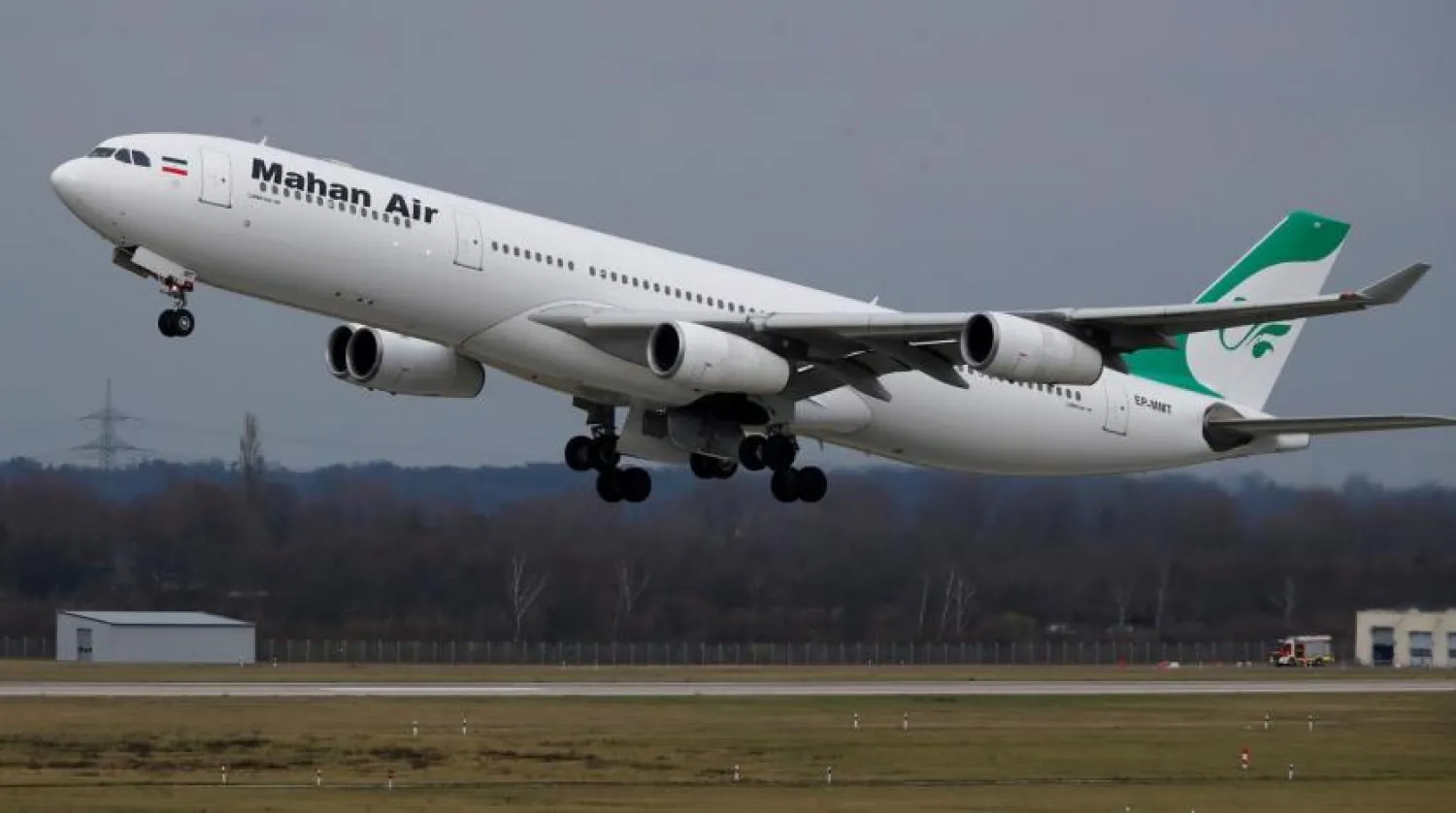 An Airbus A340-300 of Iranian airline Mahan Air takes off from Duesseldorf airport DUS, Germany January 16, 2019. (Reuters)
