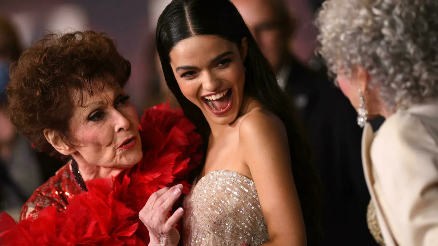 Rachel Zegler (center) stars in Steven Spielberg's "West Side Story". Valerie Macon AFP
