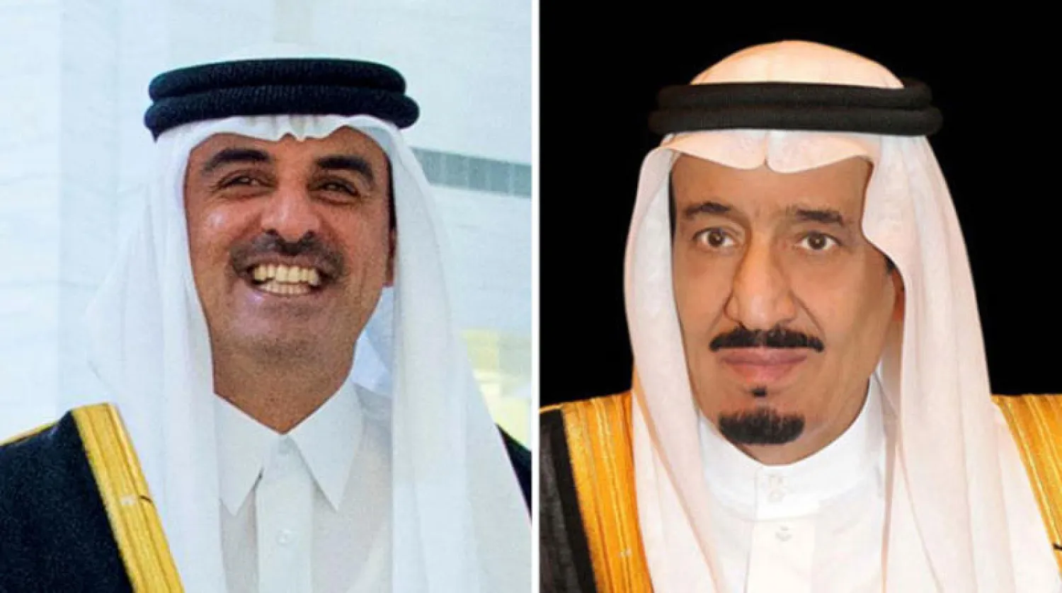 الملك سلمان بن عبد العزيز  -  الشيخ تميم بن حمد آل ثاني