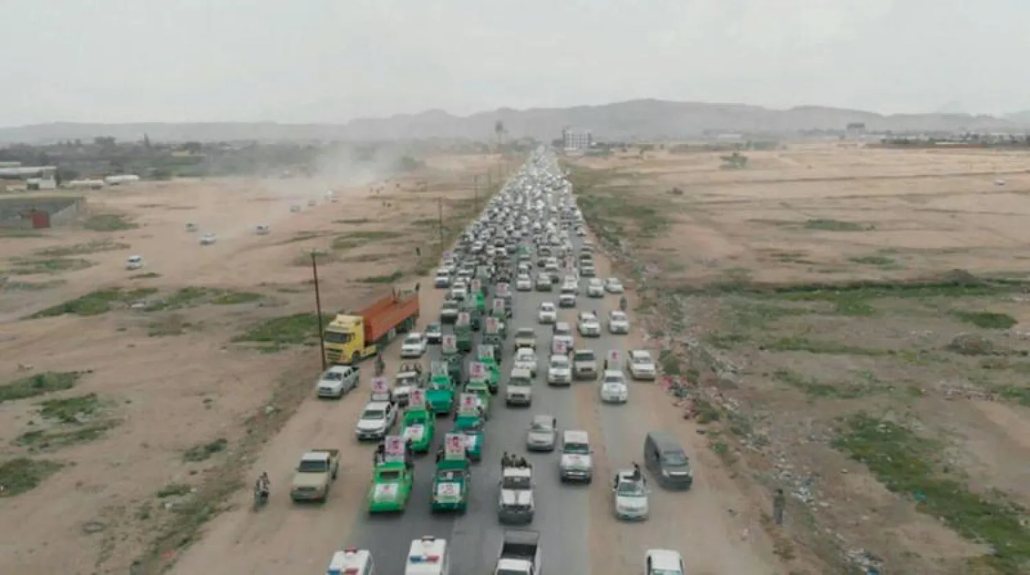 جانب من تشييع الميليشيات للعشرات من قتلاها في محافظة صعدة معقل الجماعة، تداولتها وسائل إعلام حوثية أمس