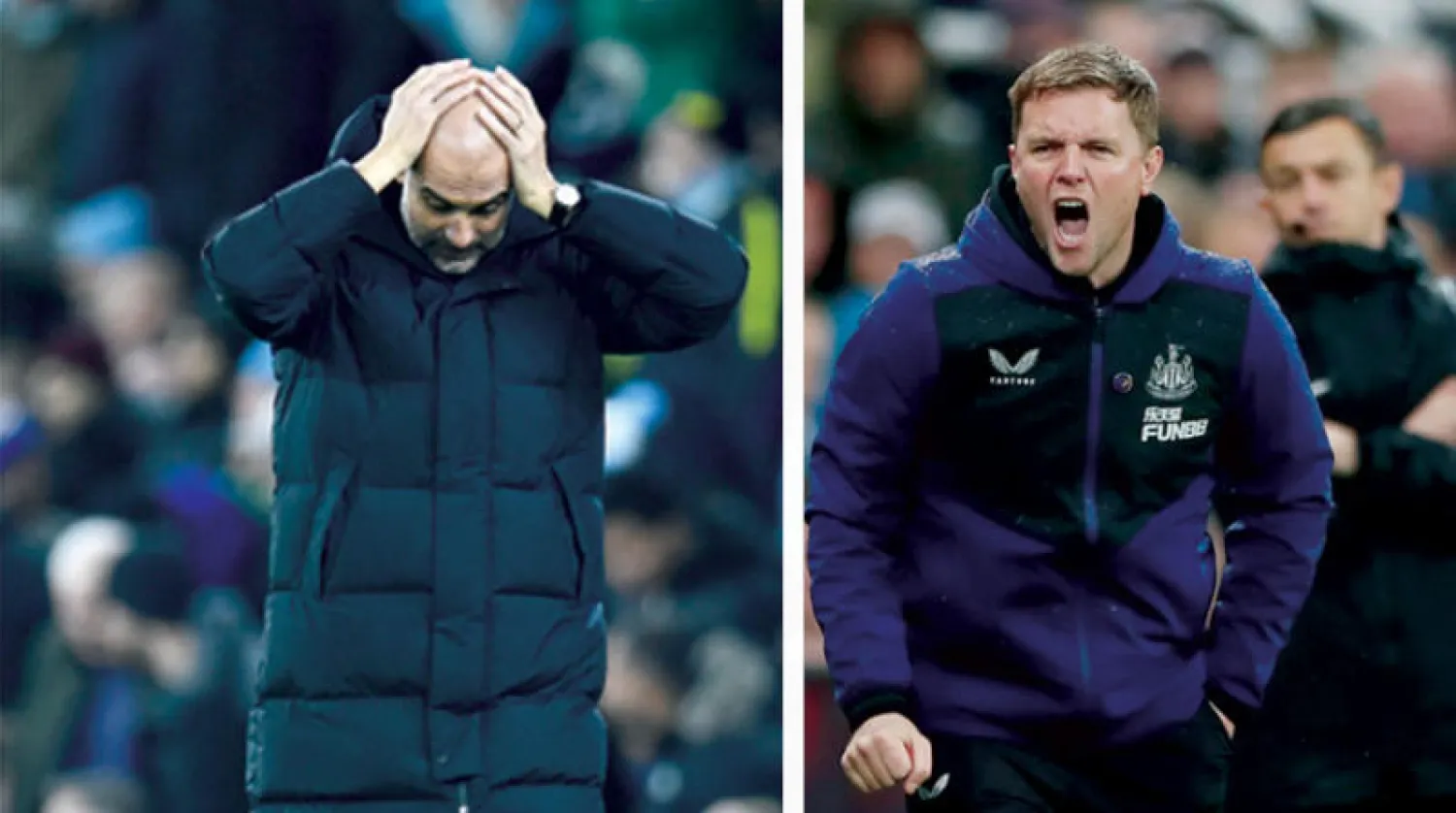 هاو مدرب نيوكاسل (رويترز)  -  اشتباه في إصابة غوارديولا بـ«كورونا» (إ.ب.أ)