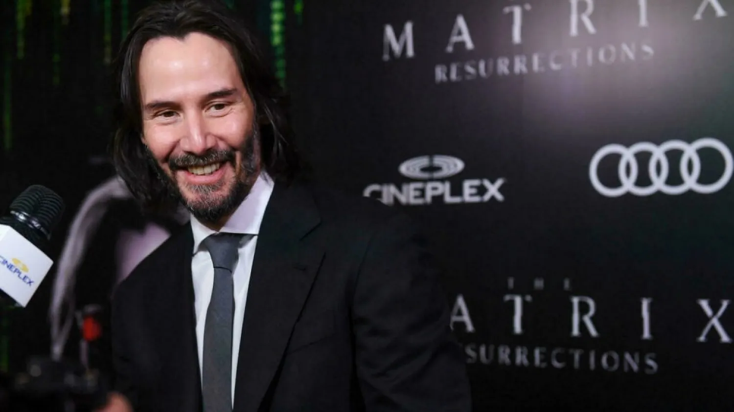 Keanu Reeves at the Toronto premiere of 'The Matrix Resurrections' on Thursday. Sam Santos GETTY IMAGES NORTH AMERICA/AFP
