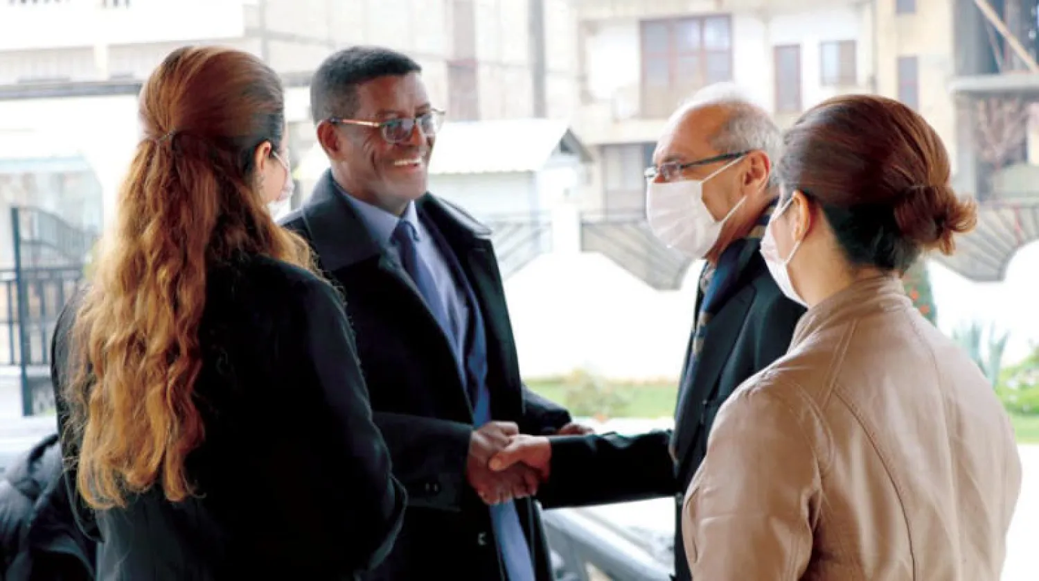 فنر الكعيط يستقبل الوفد السوداني برئاسة السفير طارق عبد الله في القامشلي (الشرق الأوسط)