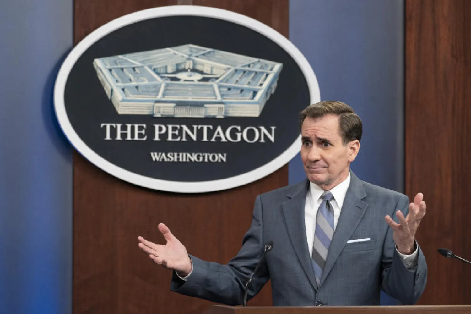 المتحدث باسم وزارة الدفاع الأميركية (بنتاغون) جون كيربي (أ.ب)