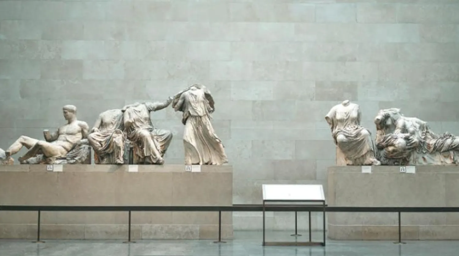 British Museum'da sergilenen Partheon Mermerleri. (New York Times)