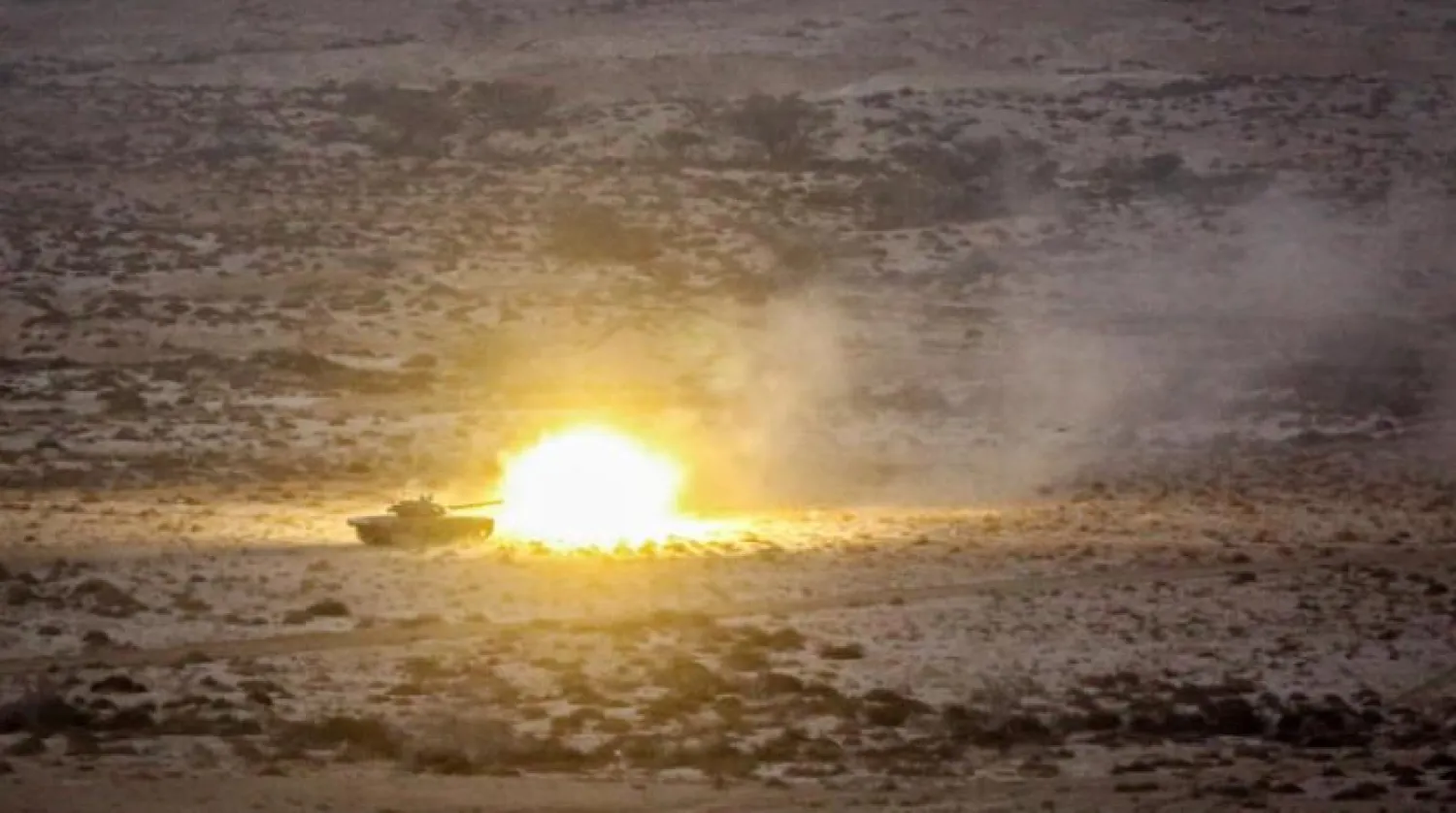 A view of the Iranian drills. (EPA)