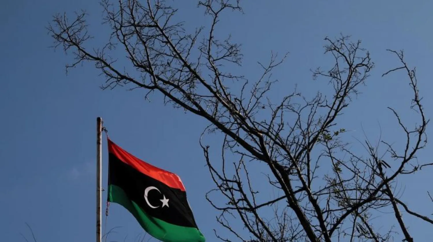 File photo of the Libyan flag fluttering, December 6, 2019. (Reuters)
