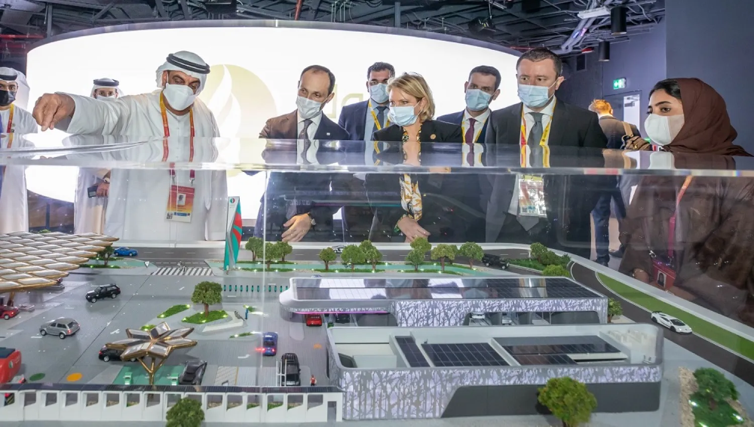 Georgia's delegation at the Expo 2020 Dubai. (WAM)