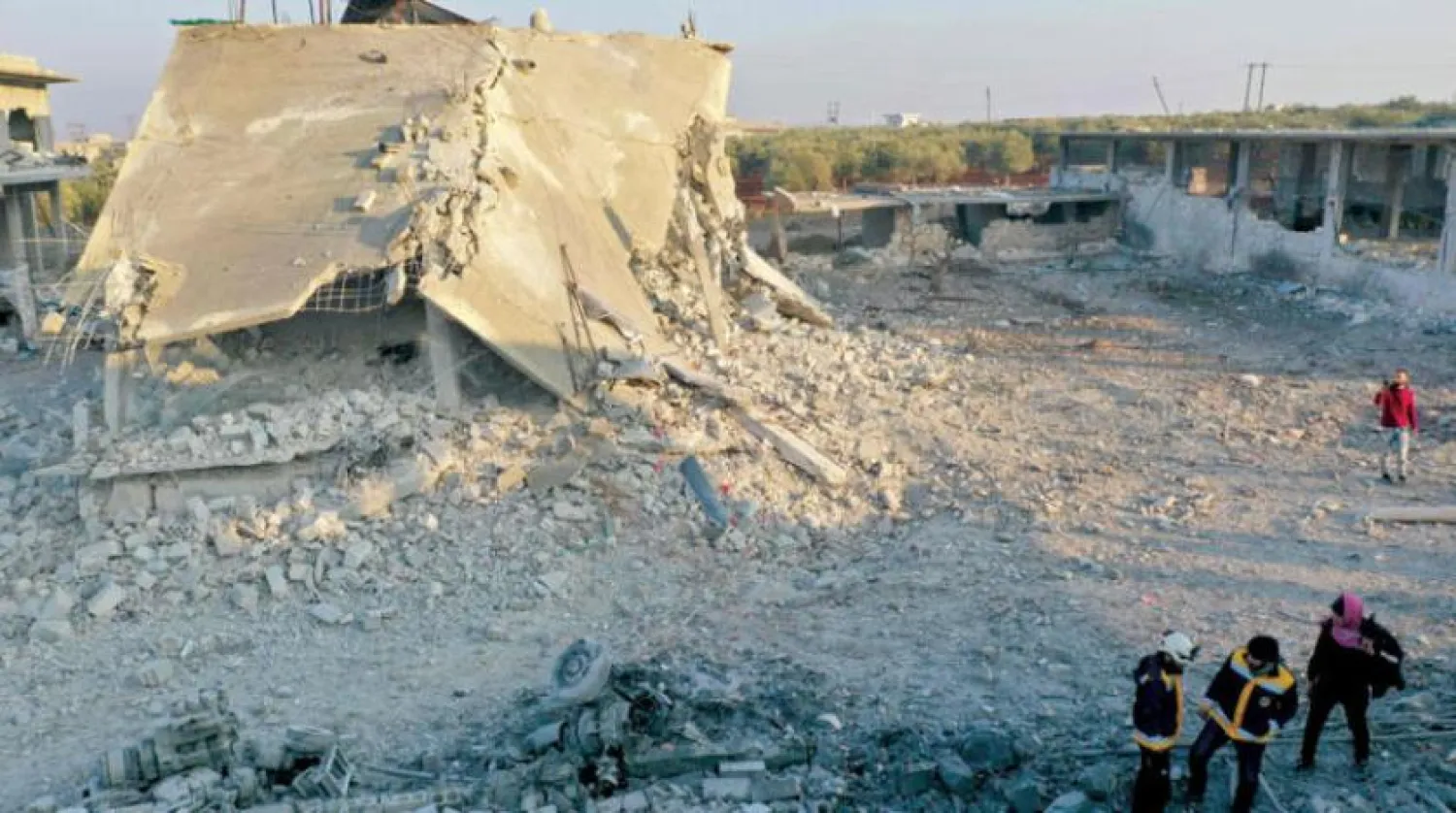 İdlib’e bağlı Maarat bölgesi, geçtiğimiz ayın 27’isinde bombalandı. (AFP)