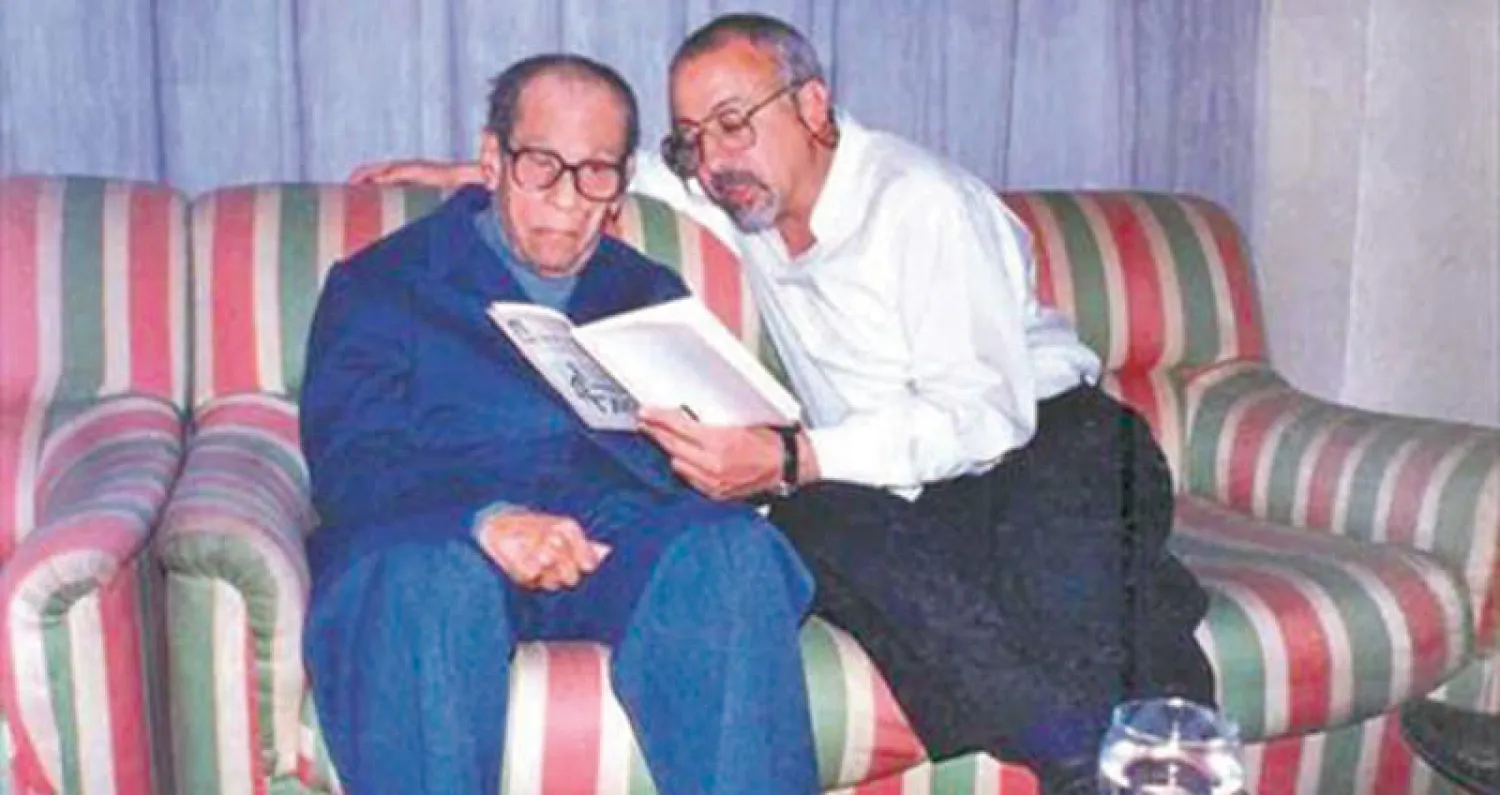 نعيم صبري مع نجيب محفوظ