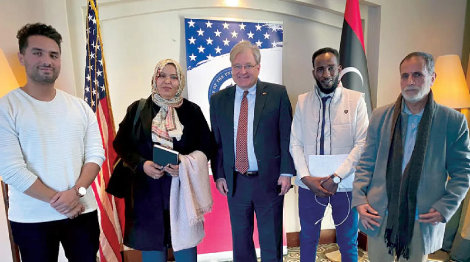 مبعوث أميركا الخاص سفيرها لدى ليبيا ريتشارد نورلاند في زيارة سابقة إلى طرابلس (السفارة الأميركية)
