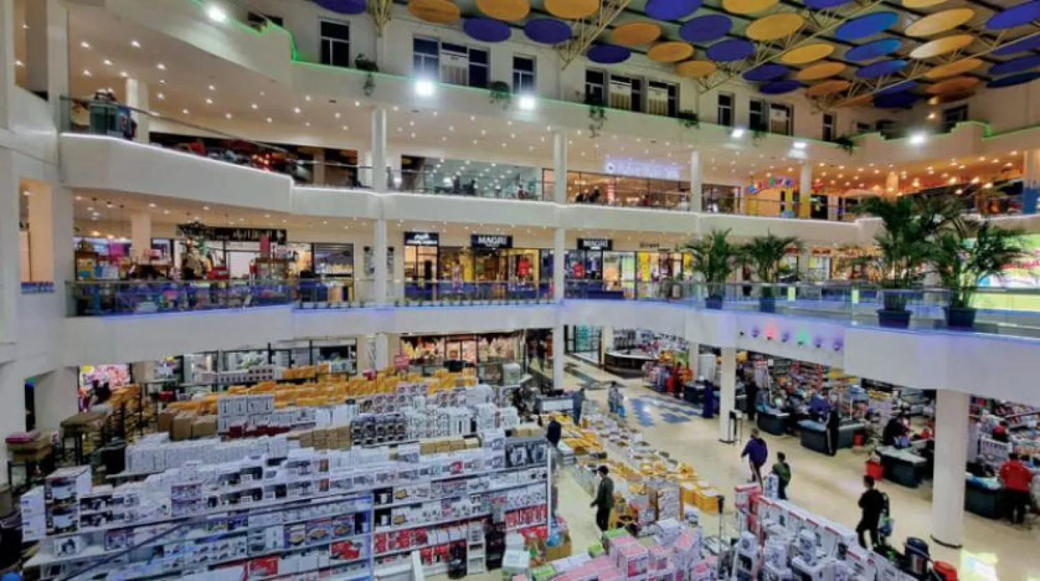 Libyans shop at a mall in Tripoli. (AFP)