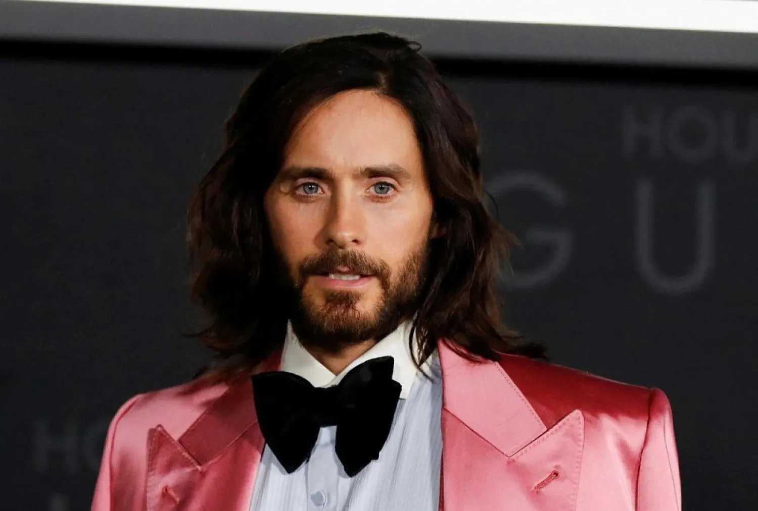 Cast member Jared Leto poses for a picture as he arrives for the premiere of the film "House of Gucci", in Los Angeles, California, US, November 18, 2021. (Reuters)