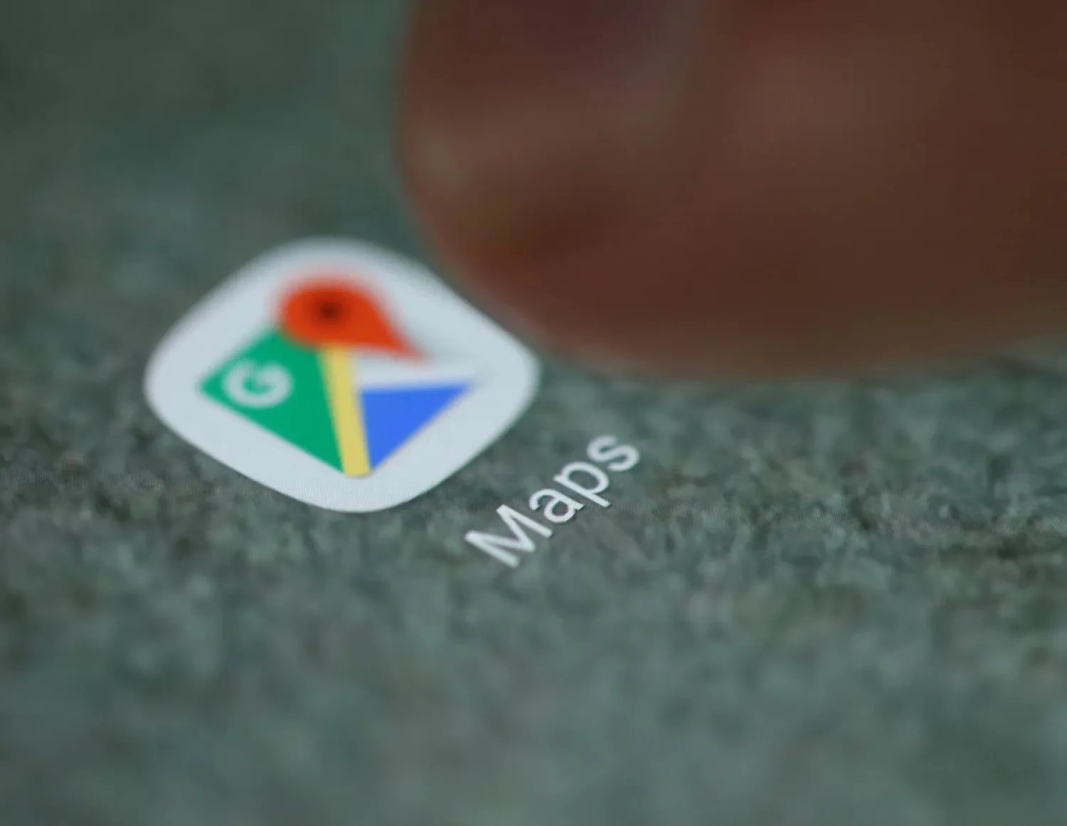The Google Maps app logo is seen on a smartphone in this picture illustration taken September 15, 2017. (Reuters)