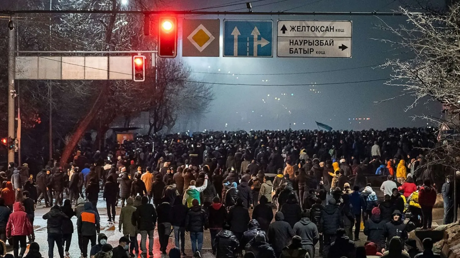 Protests broke out in the Central Asian country after a sharp rise in gas prices. (Getty Images)