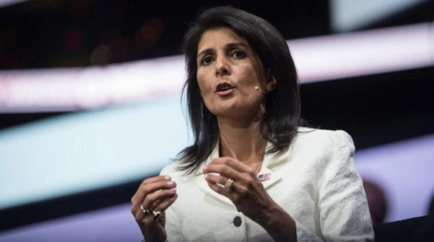 السفيرة الأميركية السابقة لدى الأمم المتحدة نيكي هالي (أ.ف.ب)