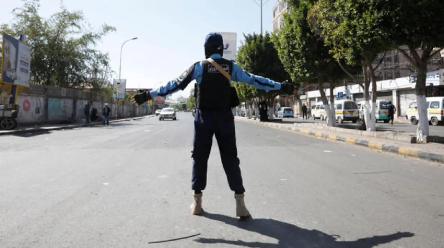 A Houthi security officer in Sanaa (EPA)