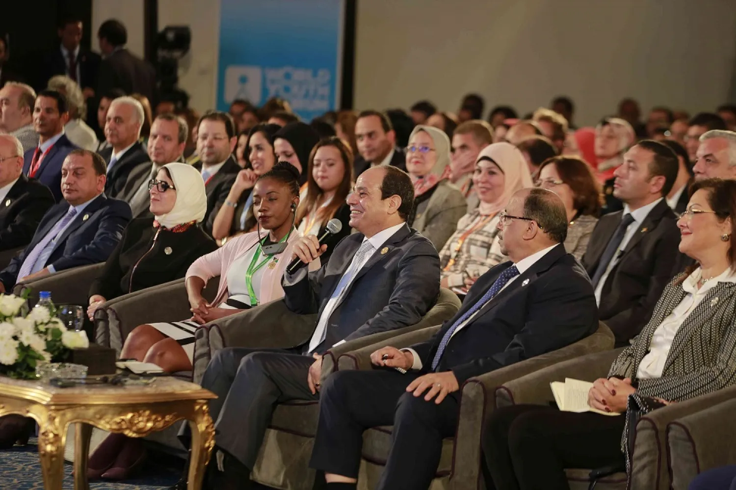 Egyptian President Abdul Fattah al-Sisi during the 2018 World Youth Forum. (World Youth Forum)