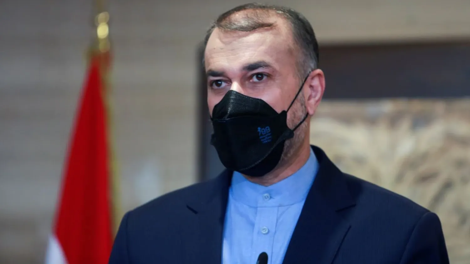 Iranian Foreign Minister Hossein Amirabdollahian attends a press conference after his meeting with Lebanese Parliament Speaker Nabih Berri, in Beirut, Lebanon October 7, 2021. REUTERS/Aziz Taher