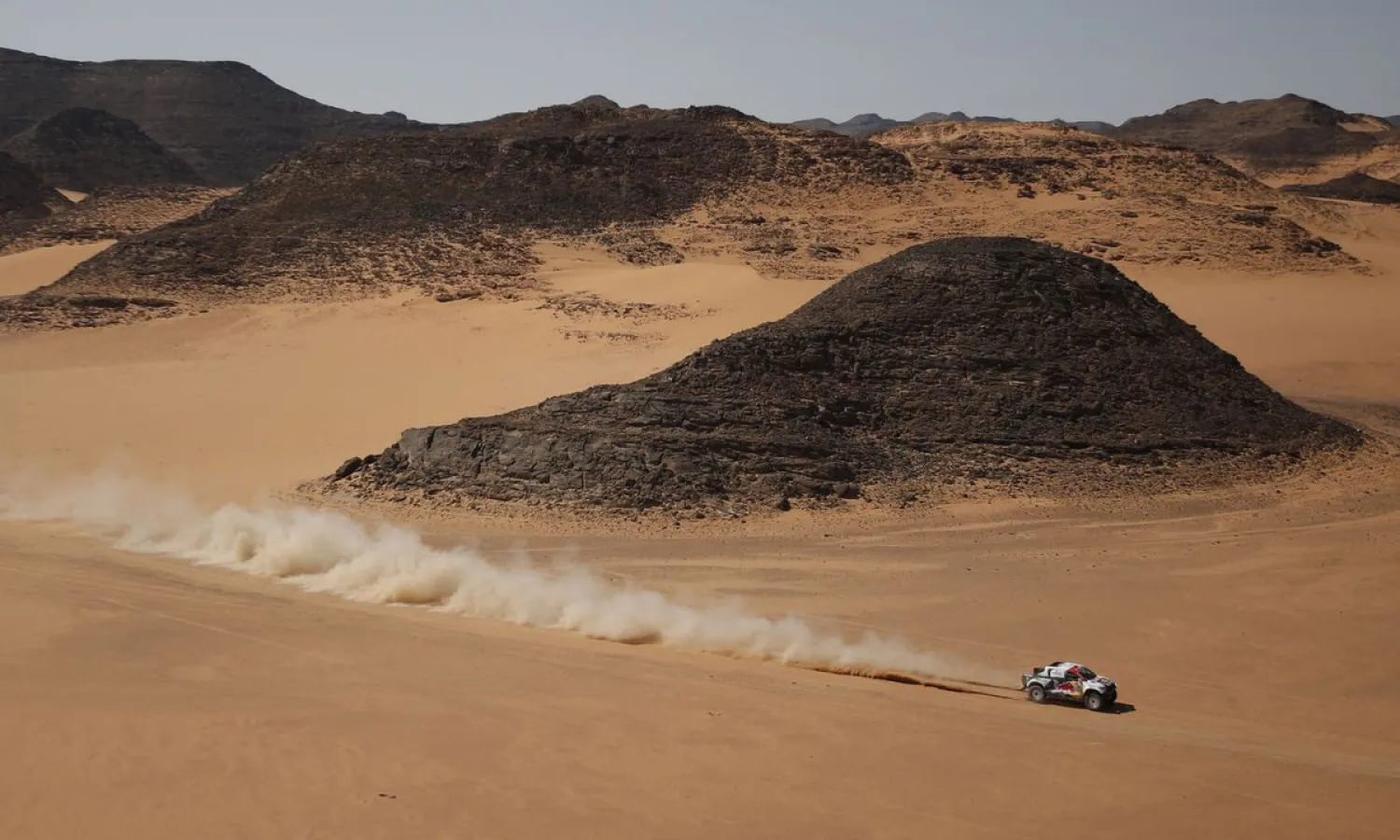 Toyota Gazoo Racing's Nasser Al-Attiya and co-driver Matthieu Baumel in action during Stage 9. (Reuters)