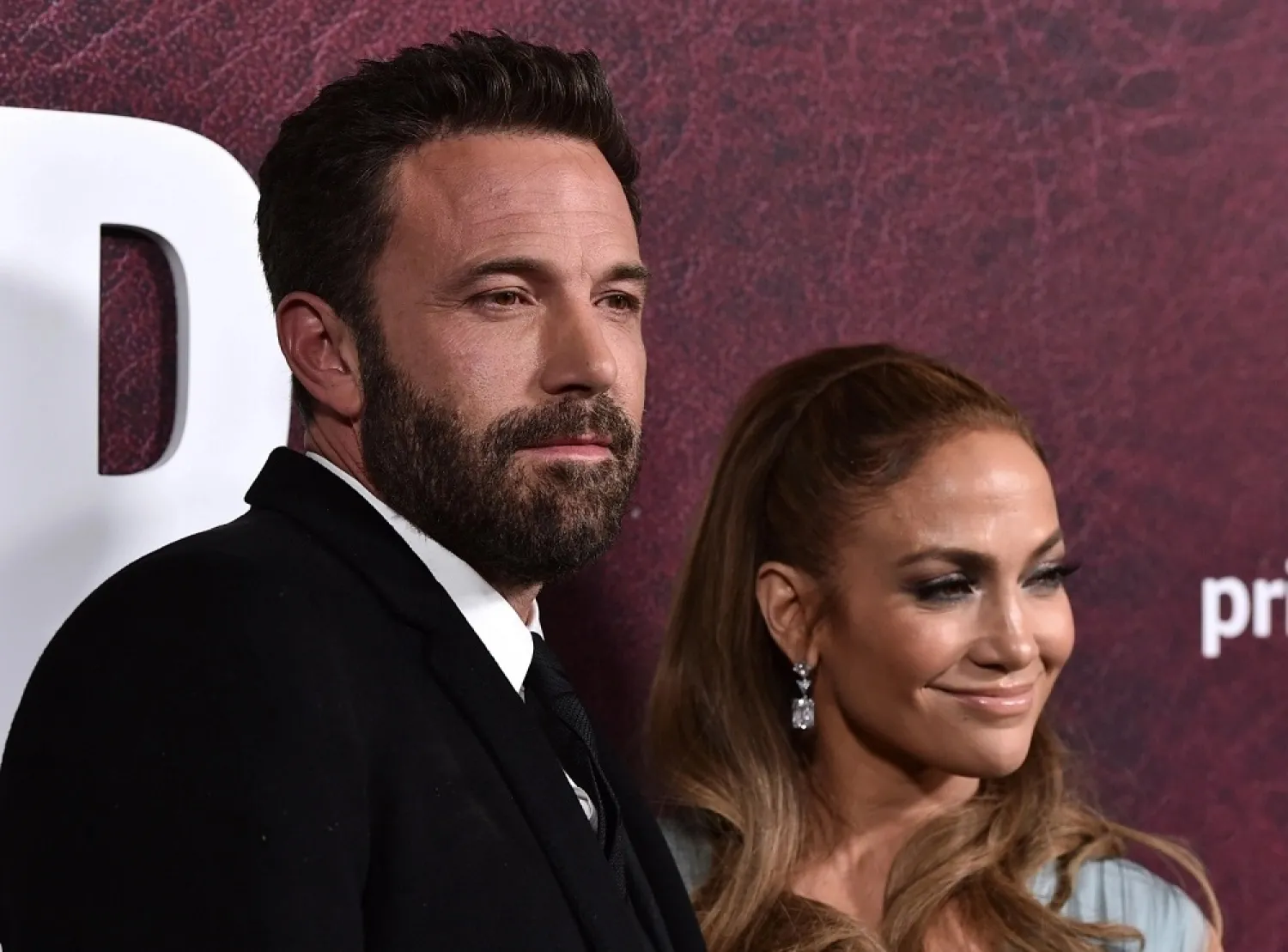 Ben Afleck and Jennifer Lopez at The Tender Bar premier. (AP)