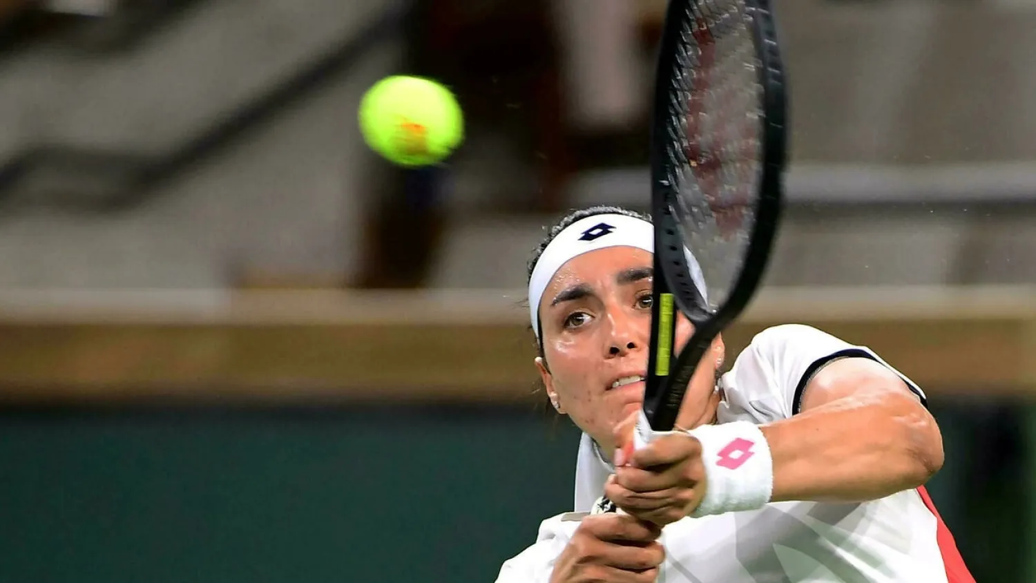 Ons Jabeur in action at Indian Wells in October. (AFP)