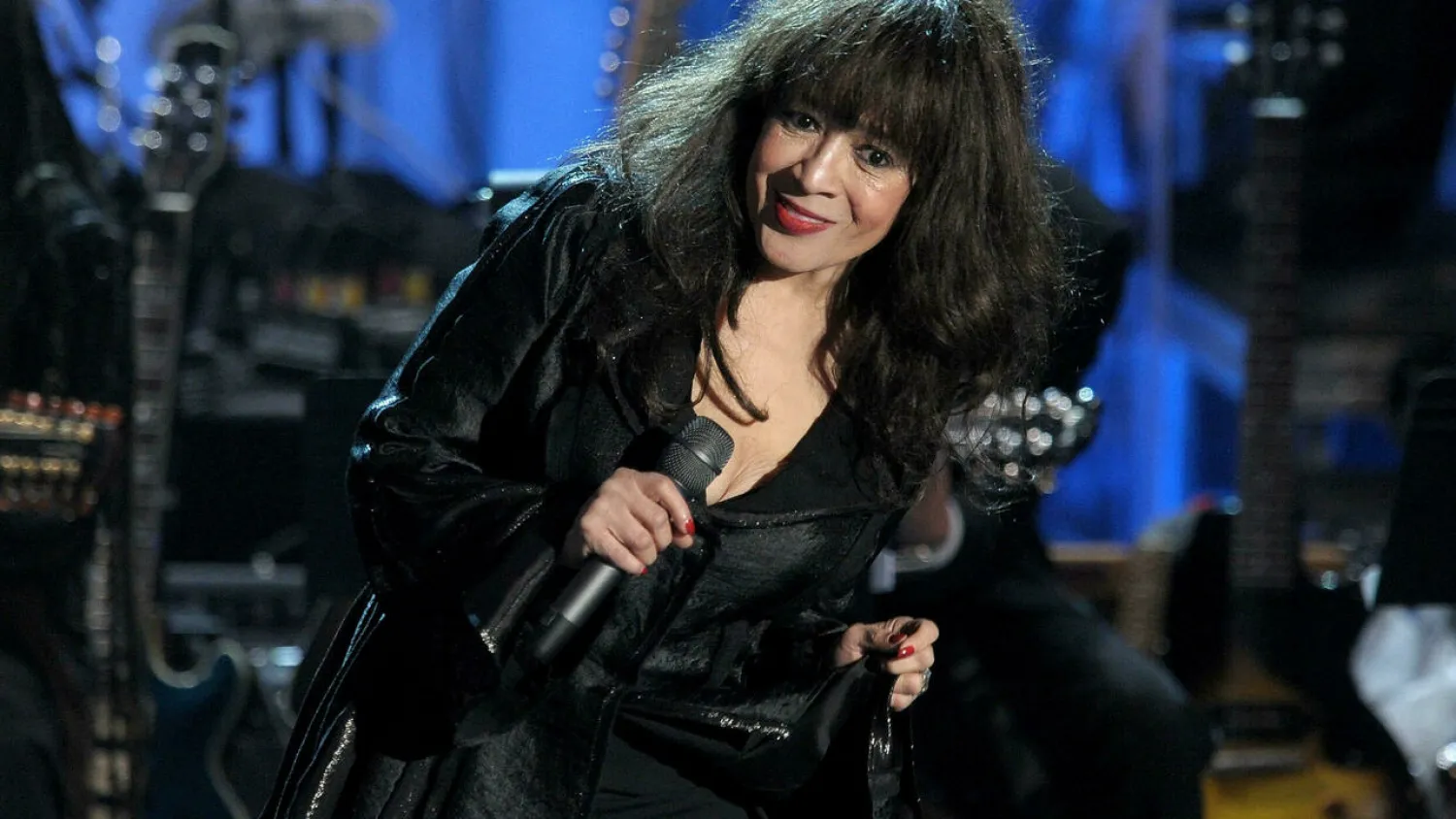 Ronnie Spector onstage at the annual Rock and Roll Hall of Fame induction ceremony in March 2010 Michael Loccisano GETTY IMAGES NORTH AMERICA/AFP/File
