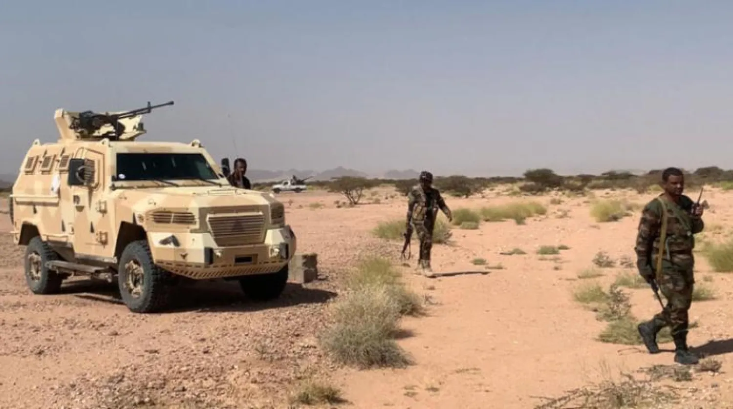 Anti-Houthi fighters in Bayhan after its liberation. (AFP)