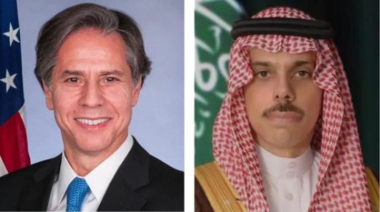 وزير الخارجية السعودي الأمير فيصل بن فرحان ونظيره الأميركي أنتوني بلينكن (الشرق الأوسط)