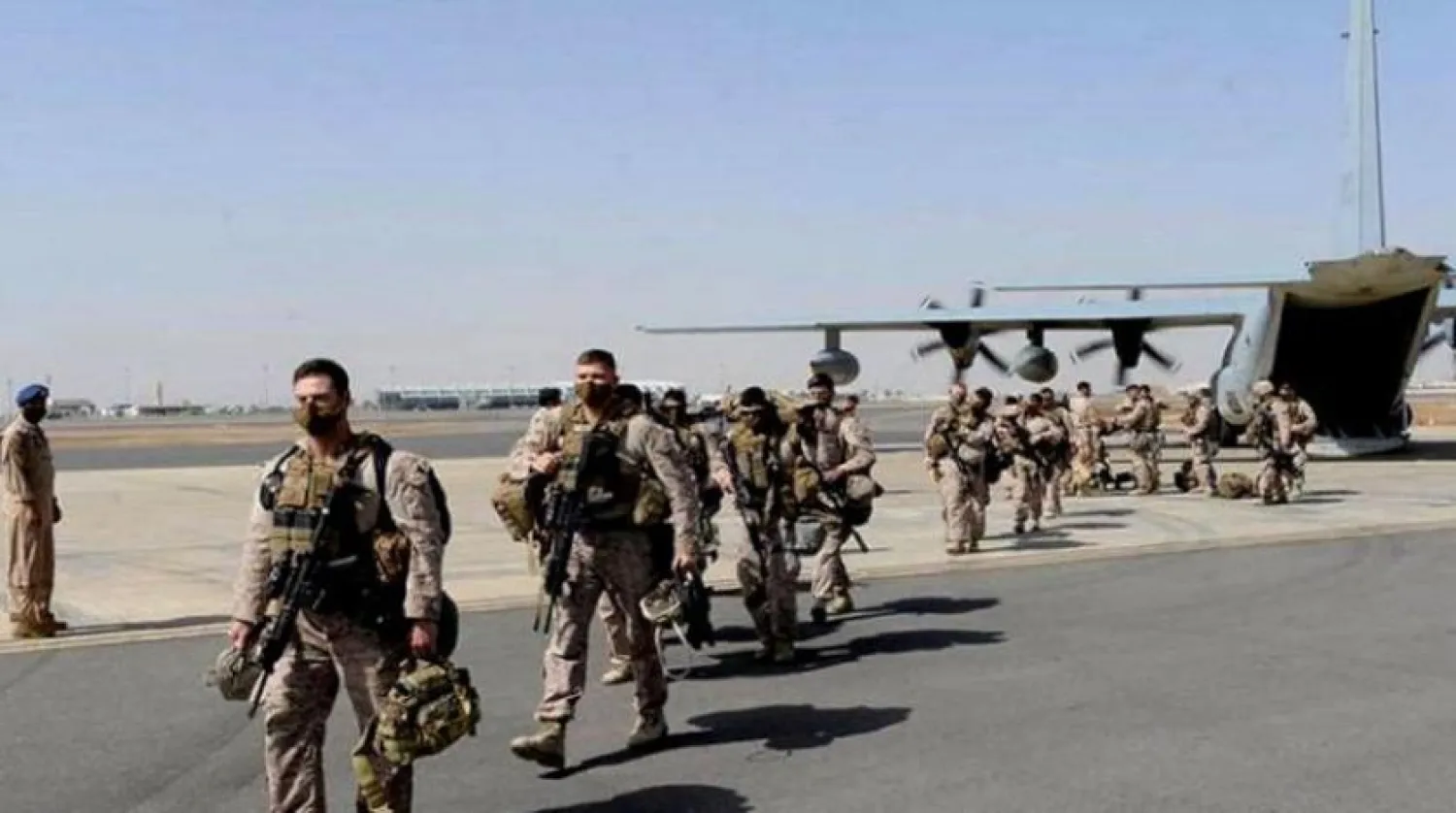 Military units participating in the “Prevention Shield -3” exercise (Asharq Al-Awsat)