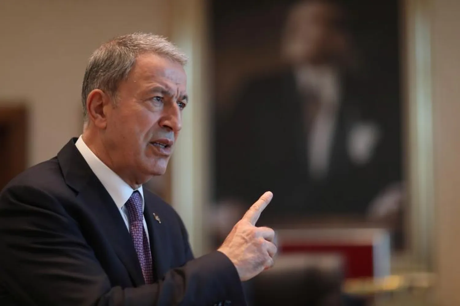Savunma Bakanı Hulusi Akar, ABD’nin SDG’ye verdiği desteğin iki ülke arasındaki ilişkilerin istikrarsızlaşmasına yol açtığını söyledi. (Reuters)
