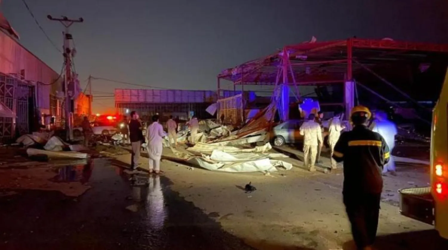 Material damage was reported at the site of the attack. (Arab coalition)