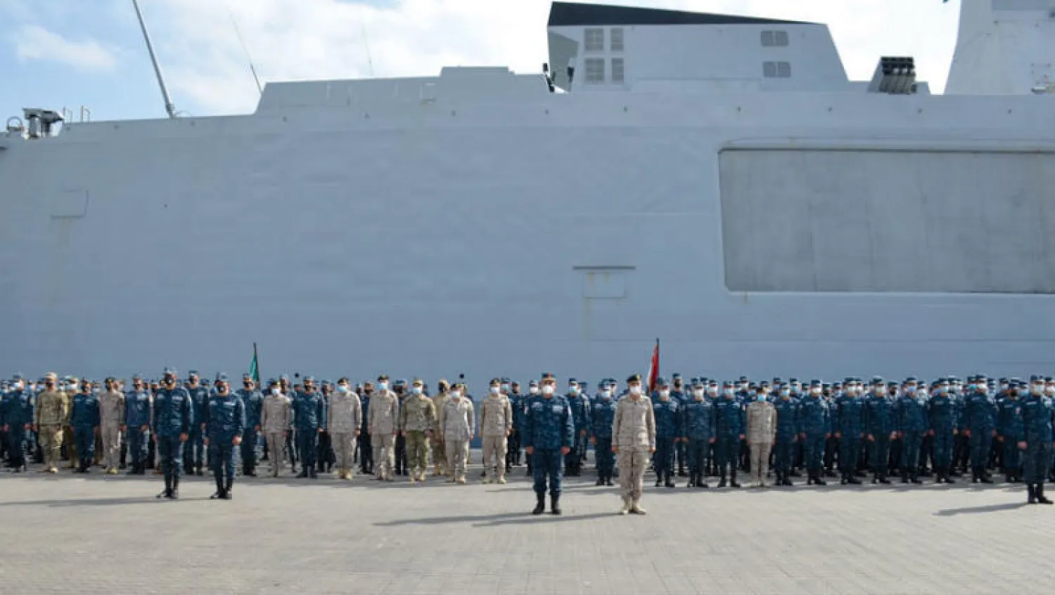 جانب من تدريب «مرجان 17» البحري بين مصر والسعودية (المتحدث العسكري المصري)