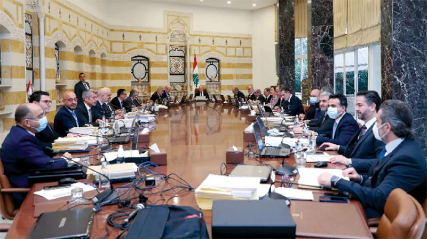 مجلس الوزراء مجتمعاً برئاسة عون أمس (الوكالة الوطنية)