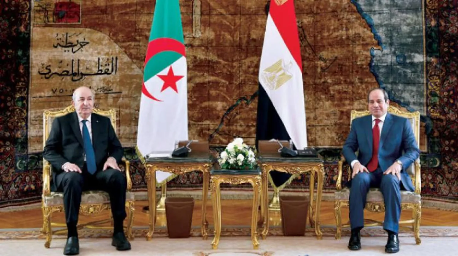 The Egyptian President and his Algerian counterpart in Cairo (Egyptian Presidency)