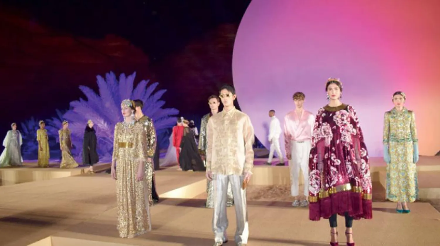 The designers graced AlUla with their luxurious Alta Moda, Alta Sartoria and Alta Gioielleria collections. (Asharq Al-Awsat)