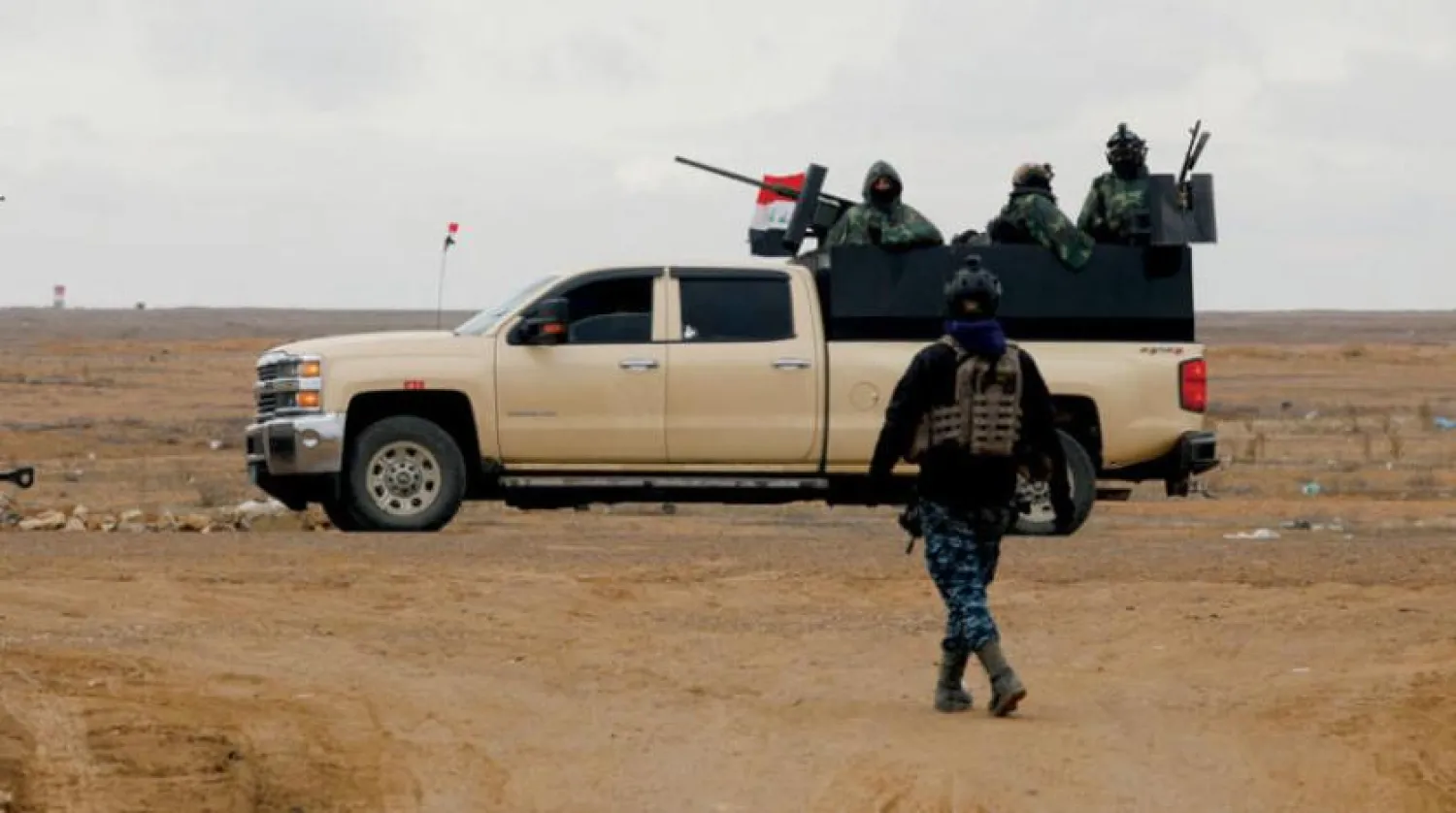 Iraqi Security Forces patrolling the border with Syria (Reuters)
