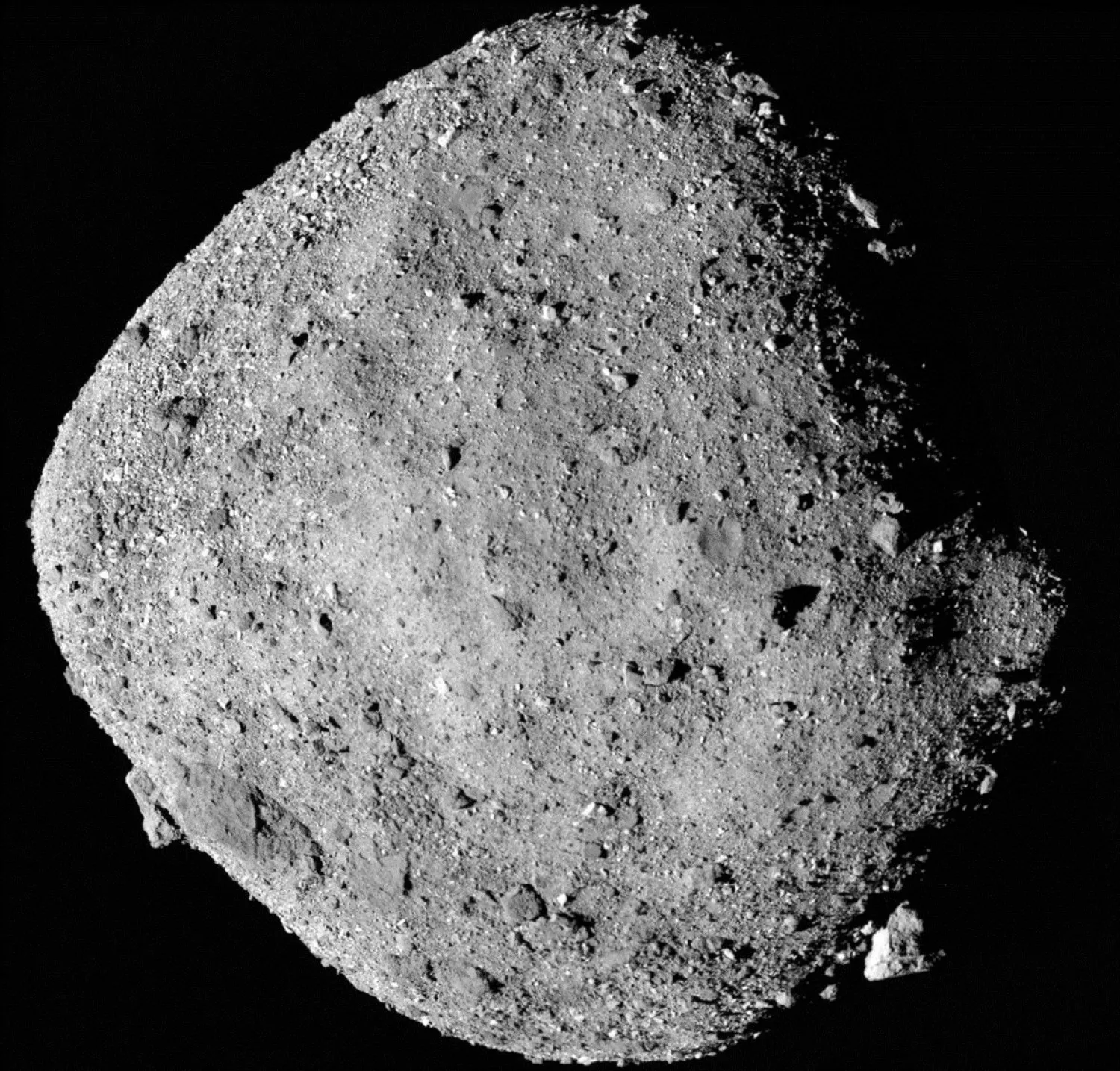A mosaic image of asteroid Bennu, composed of 12 PolyCam images
collected on December 2, 2018 by the OSIRIS-REx spacecraft from a
range of 15 miles (24 km). NASA/Goddard/University of Arizona/Handout
via REUTERS