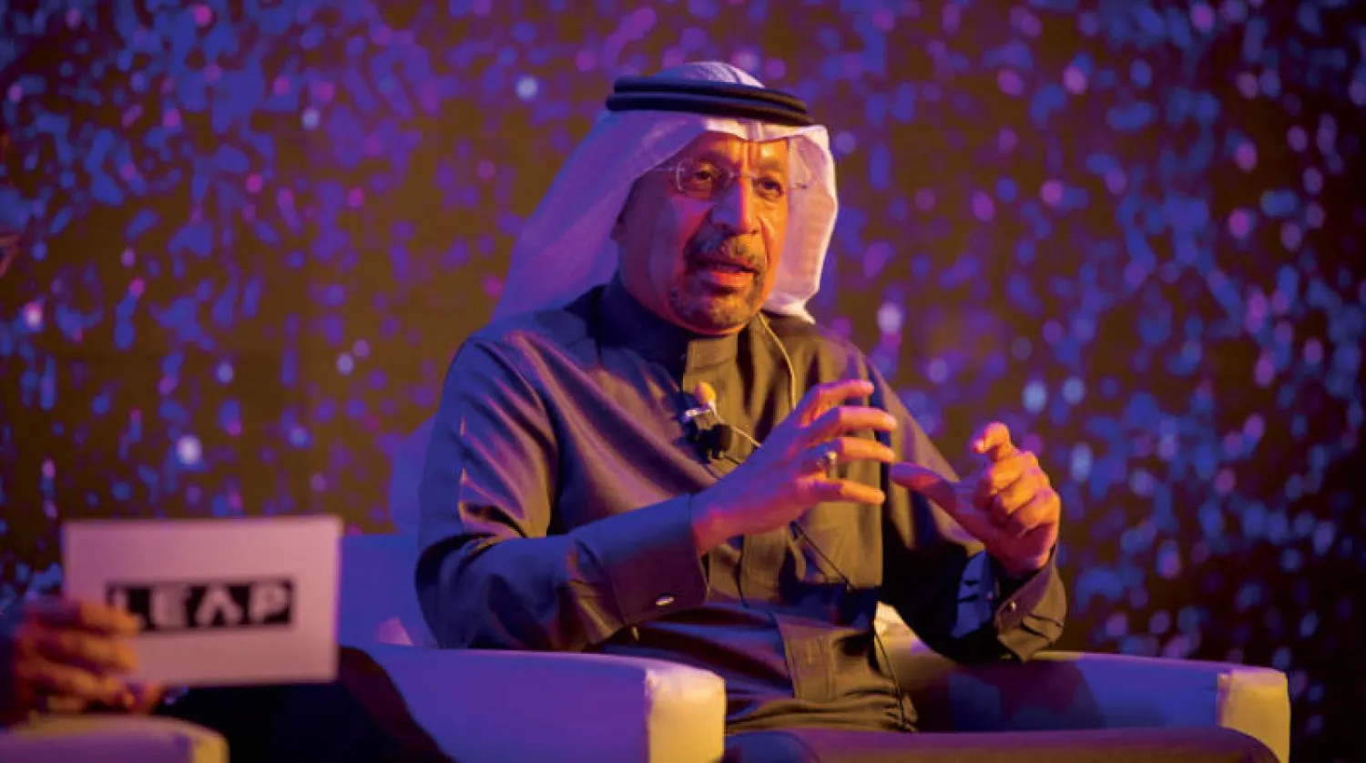 المهندس خالد الفالح وزير الاستثمار السعودي في مؤتمر «ليب» (الشرق الأوسط)