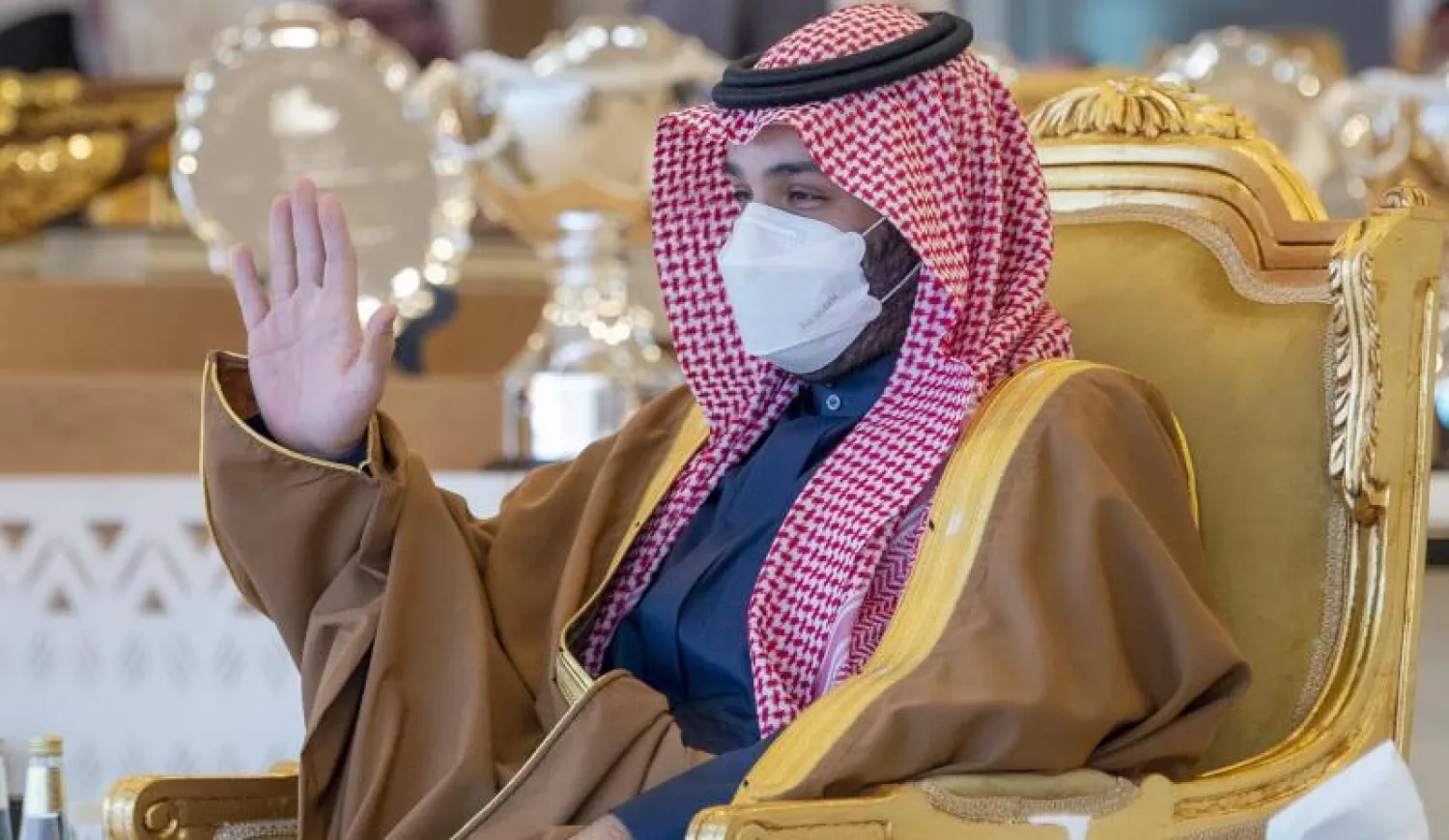 ولي العهد الأمير محمد بن سلمان بن عبد العزيز لدى رعايته الحفل الختامي للمهرجان (تصوير: بندر الجلعود)