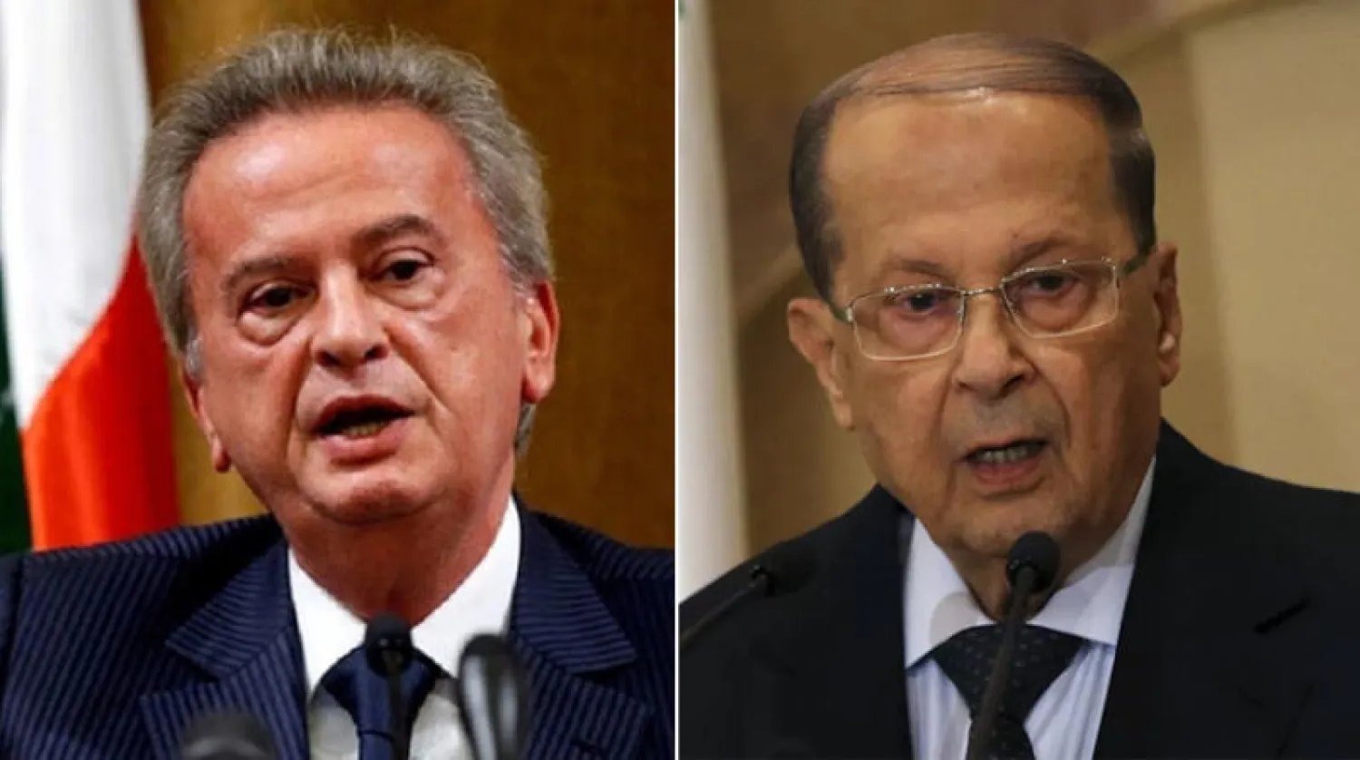 الرئيس اللبناني ميشال عون (أ.ب)  -  حاكم مصرف لبنان رياض سلامة (رويترز)