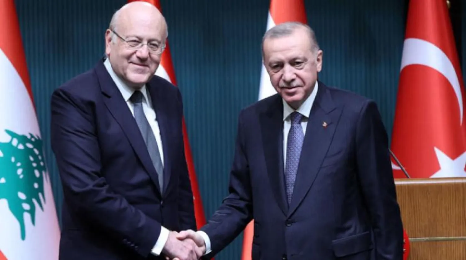 Erdogan and Mikati in Ankara on Tuesday (AFP)
