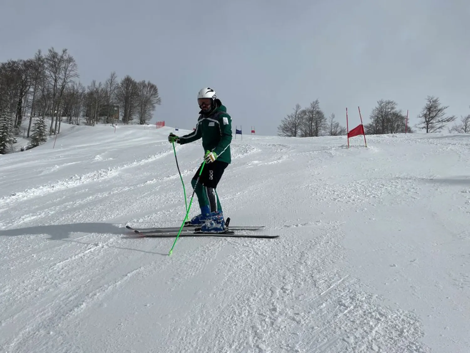 A Saudi alpine skier Fayik Abdi trains in Kolasin, Montenegro in November 2021, in this photo provided by Fayik Abdi on January 29, 2022. Picture taken November 2021. Fayik Abdi/Handout via Reuters