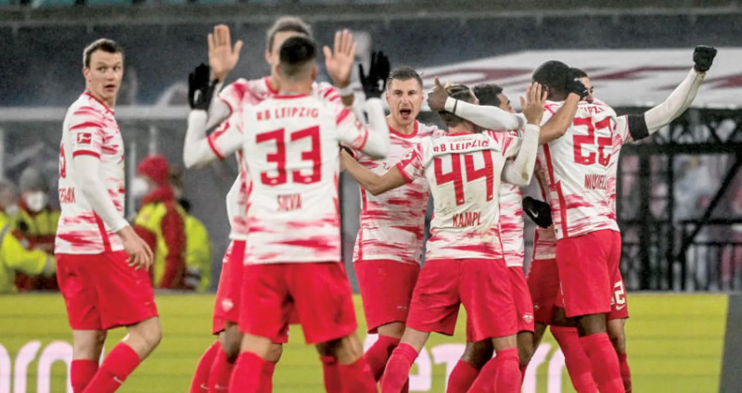 يعيش لايبزغ فترة ناجحة تحت قيادة مدربه الجديد تيديسكو (إ.ب.أ)