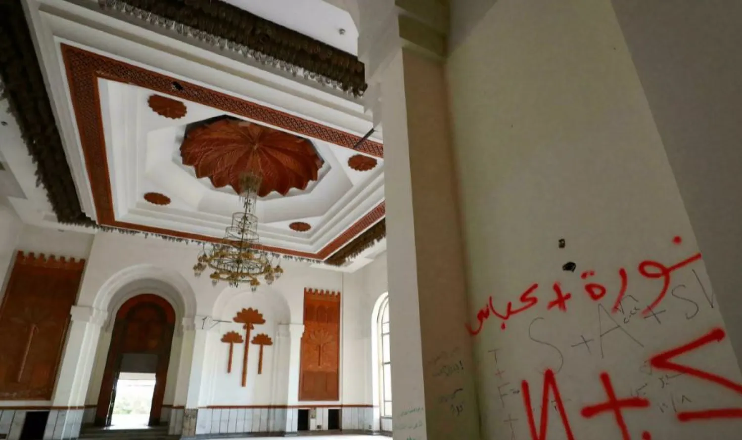 Most of his palaces were looted during the chaos of the invasion, when thieves scavenged all they could carry, even ripping electric cables out of walls AHMAD AL-RUBAYE AFP
