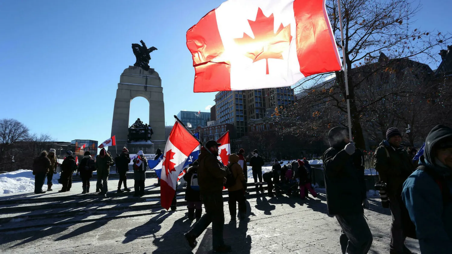 Truckers and supporters opposing Covid-19 vaccine mandates again poured into Ottawa, Canada on February 5, 2022, as the protest entered a second week and spread to other cities Dave Chan AFP
