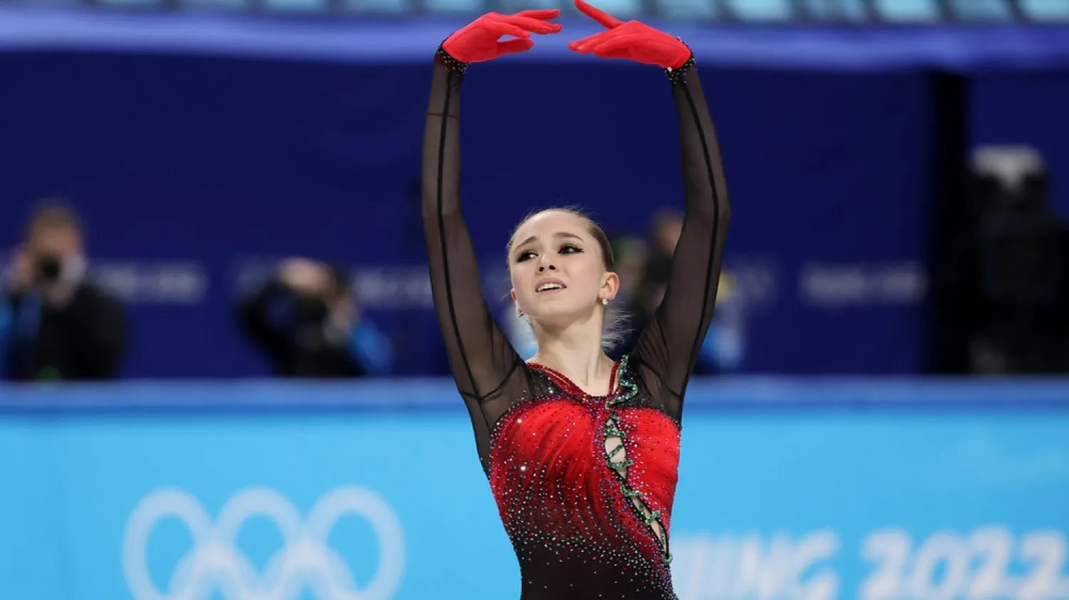 Kamila Valieva landed the first quadruple jumps by a woman in Olympic competition. (Getty Images)