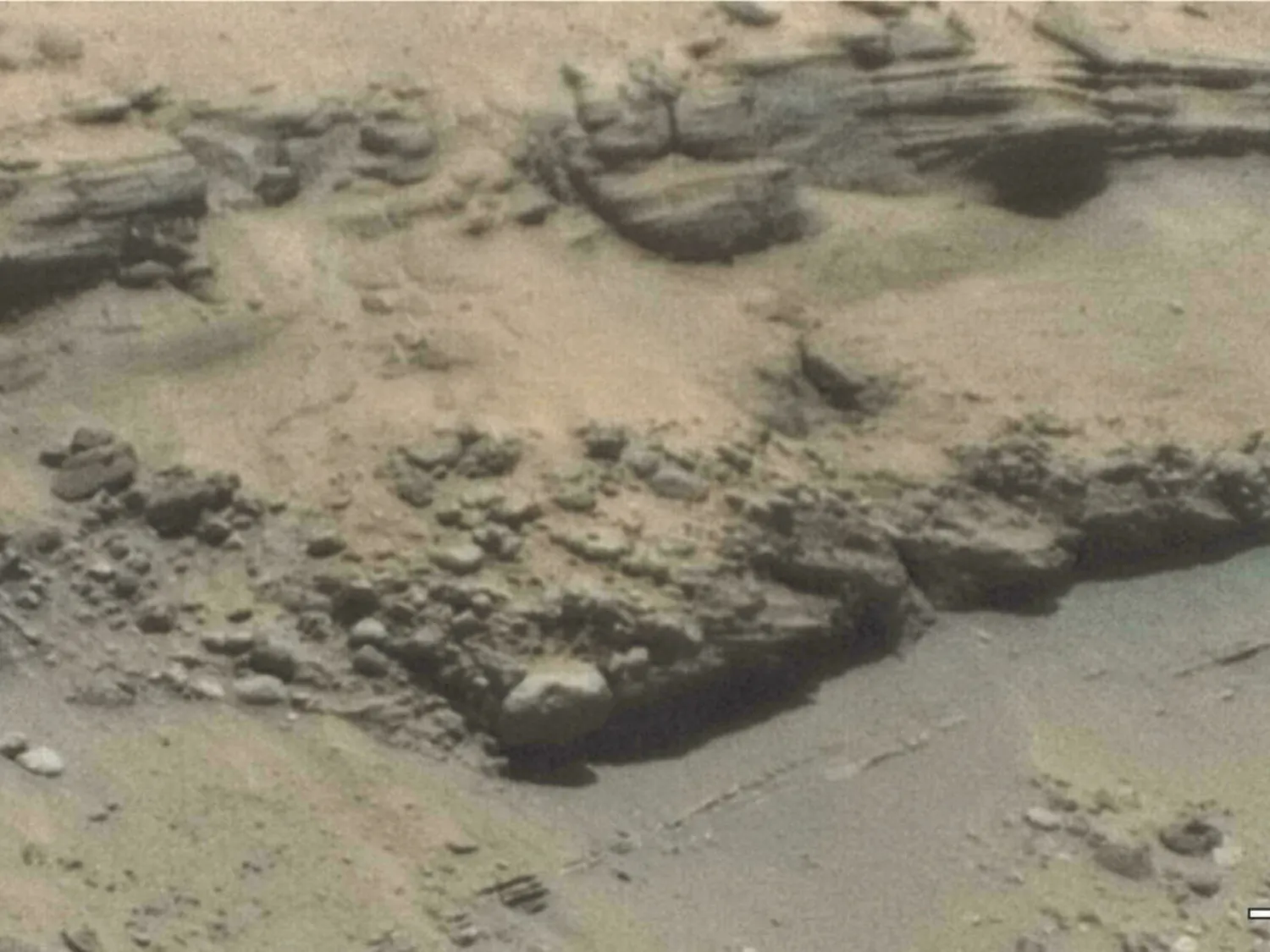 NASA's Perseverance Rover captured an image on March 17, 2021, of Jezero Crater's 'Delta Scarp' on Mars Handout NASA/JPL-Caltech/LANL/CNES/CNRS/ASU/MSSS/AFP/File
