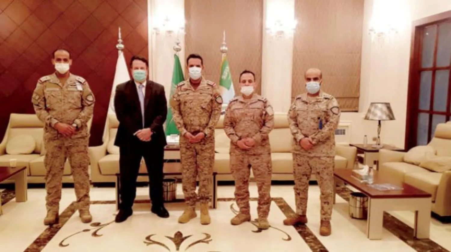 The Saudi-led Arab Coalition hosts the United Nations Resident Coordinator for Humanitarian Affairs in Yemen, William David Grisley, Asharq Al-Awsat 