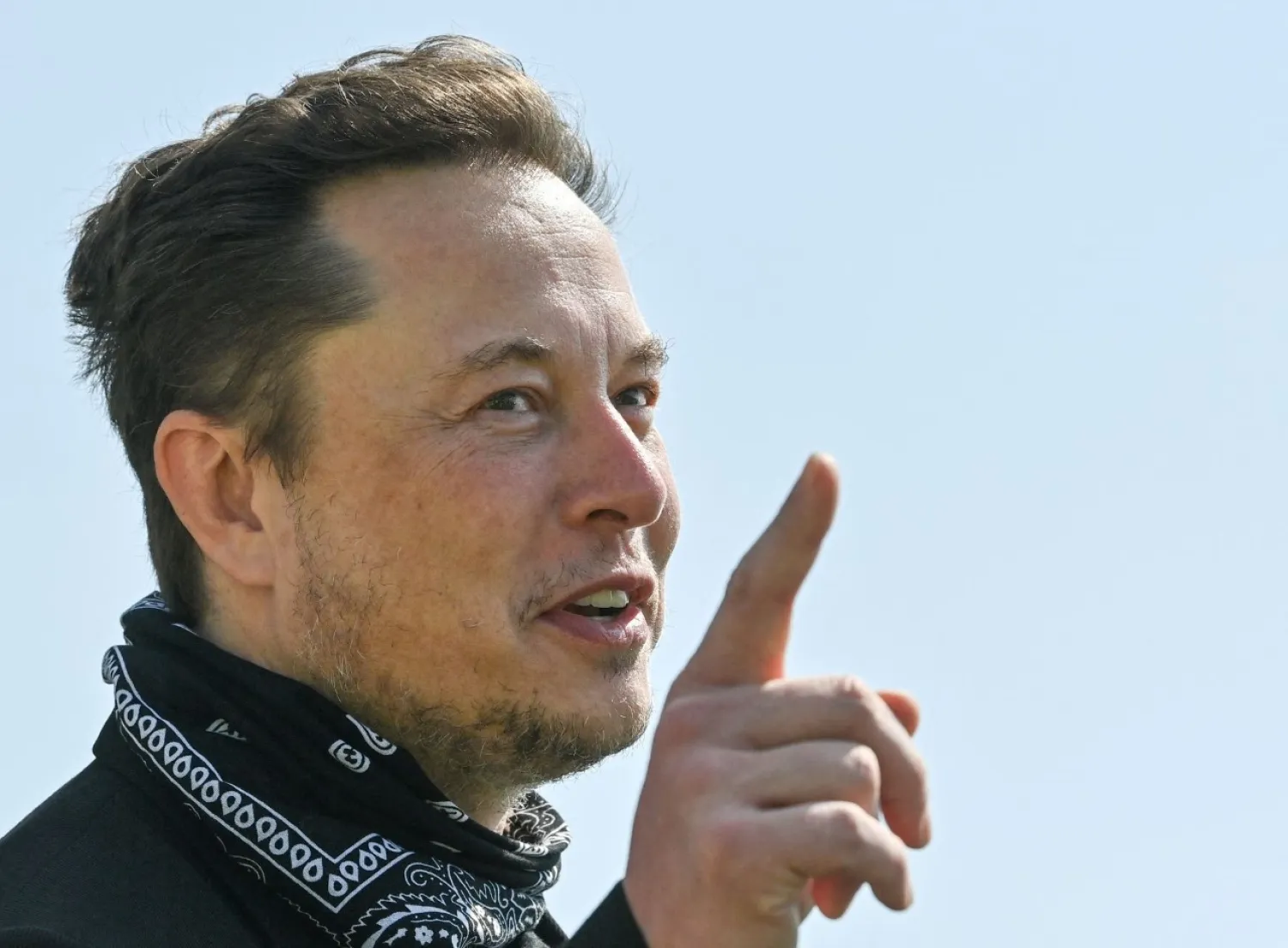 Tesla CEO Elon Musk gestures as he visits the construction site of Tesla's Gigafactory in Gruenheide near Berlin, Germany, August 13, 2021. Patrick Pleul/Pool via Reuters/File Photo